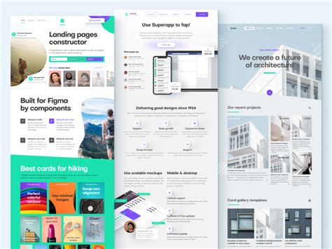 Figma landing pages templates | Landing page, Page template, Figma