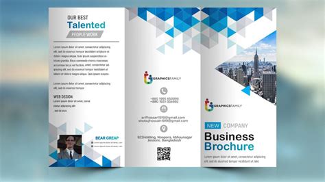 Free Corporate Business Brochure -Tri Fold Design – GraphicsFamily