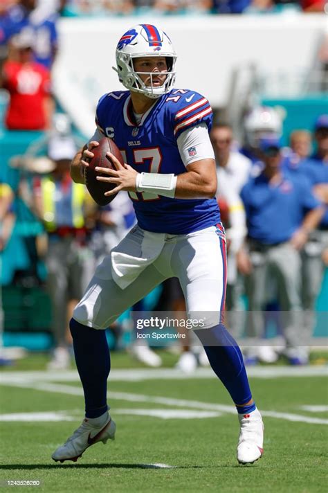 Buffalo Bills quarterback Josh Allen throws a pass during the game ...