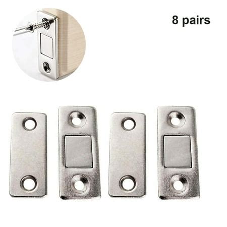 8 Pcs Ultra-Thin Invisible Magnetic Door Stoppers, Drawer Magnet Catch ...