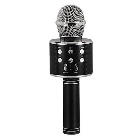 Supersonic SC-904BTK- BLACK Wireless Bluetooth Microphone with Built-in Hi-Fi Speaker, Black ...