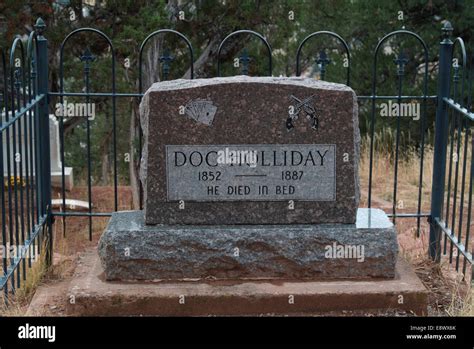 The grave of Doc Holliday of Tombstone, Wyatt Earp and Wild West fame, Glenwood Springs ...