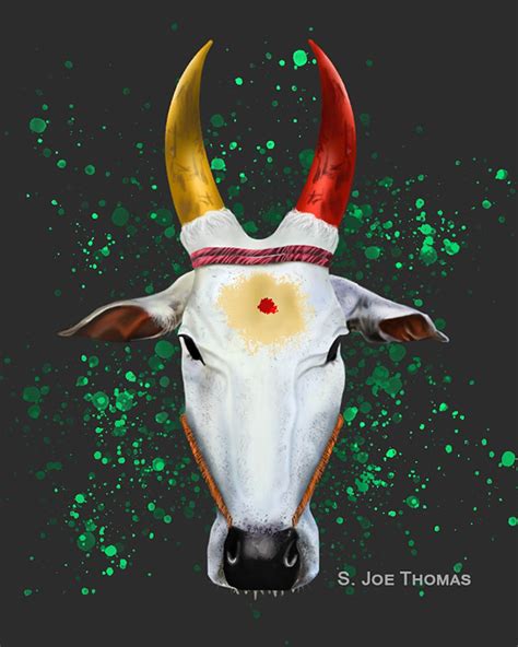 Digital Painting of Indian Ox, painted on photoshop | Behance