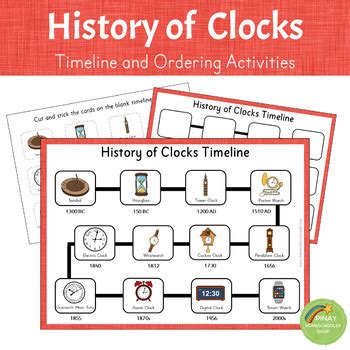 History of Clocks - Timeline and Ordering Activities by Pinay ...