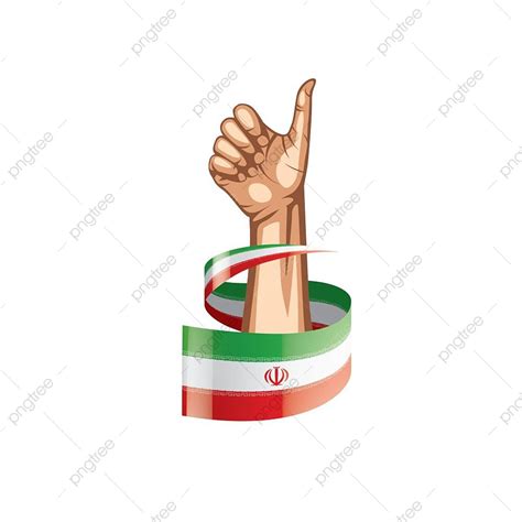 Iran Flag Vector Hd Images, Iran Flag And Hand On White Background ...