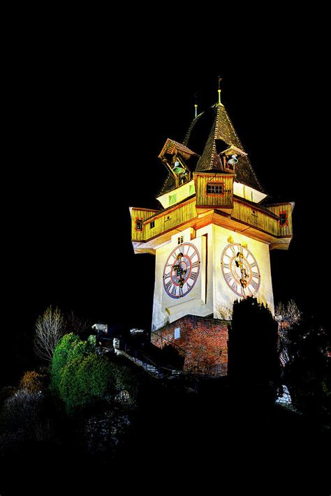 Graz Clock tower Photograph by Ivan Slosar