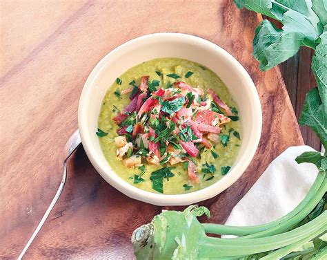 Creamy Kohlrabi Soup with King Crab and Applewood Bacon - Edible San ...