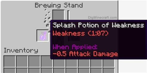 Minecraft: How to Make a Splash Potion of Weakness