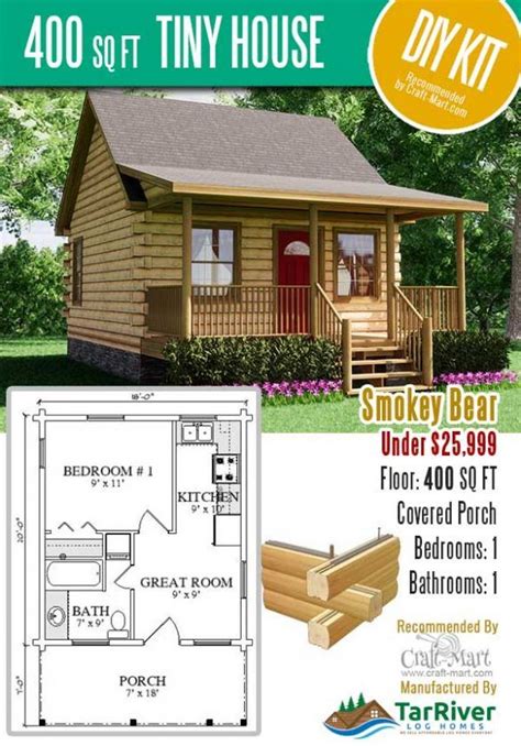 Tiny Log Cabin Kits - Easy DIY Project | Tiny house cabin, Cabin house plans, Tiny house design