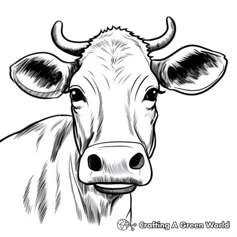 Cow Face Coloring Pages - Free & Printable!