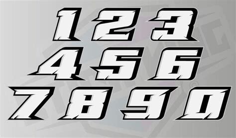 3 X Custom Racing Numbers Vinyl Stickers Decals Race | Etsy | Vinyl sticker, Sign lettering ...