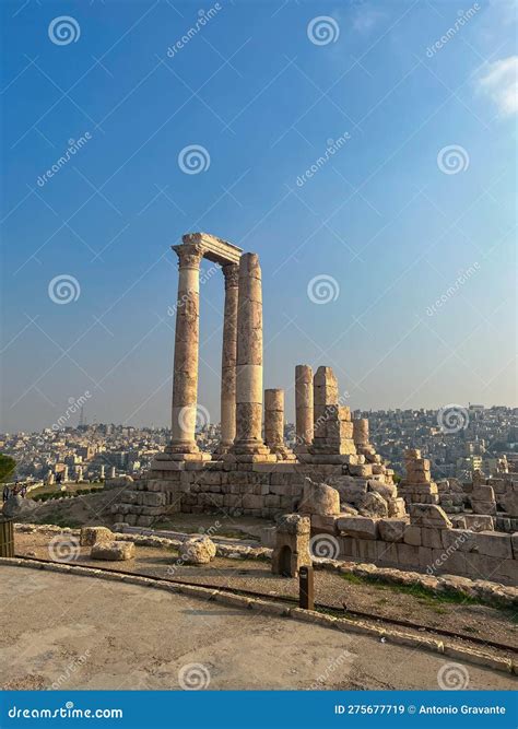 The Majestic Ruins of the Ancient Roman Temple of Hercules in Amman ...