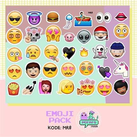 Jual Tumblr Sticker - Emoji - Small - POTATOSTICKER | Tokopedia