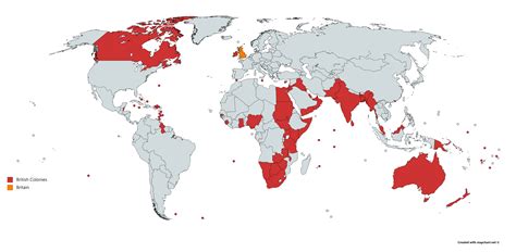 Former British Colonies Map