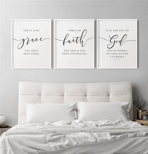 Bible verse art scripture wall christian decor bedroom | Etsy