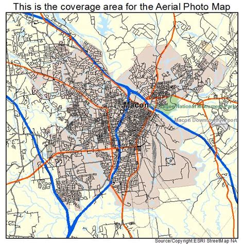 Aerial Photography Map of Macon, GA Georgia