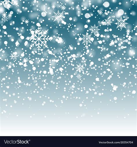 Christmas background with falling snowflakes Vector Image