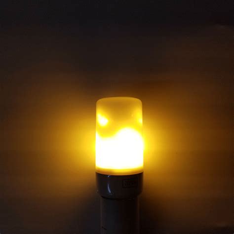 7W LED Lamp Bulb E27 Flame Dimmable LED Light Bulb Flickering Breathing General Lighting Modes ...