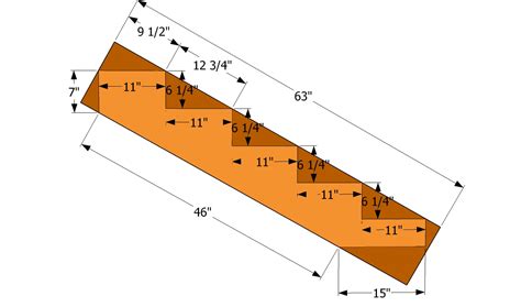 Calculator Stair Stringer Layout Diagram