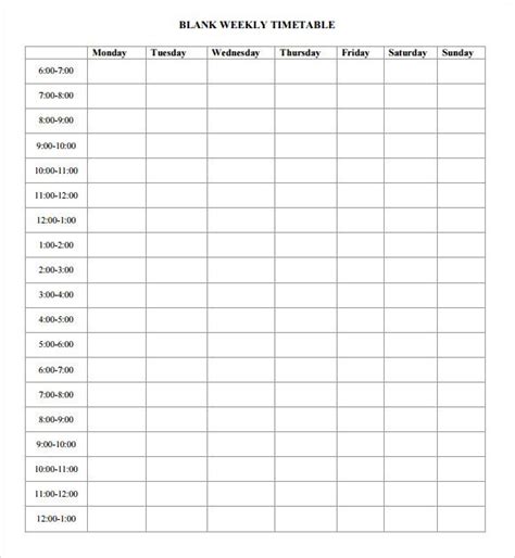 Free 28+ Sample Timetables in PDF | Excel