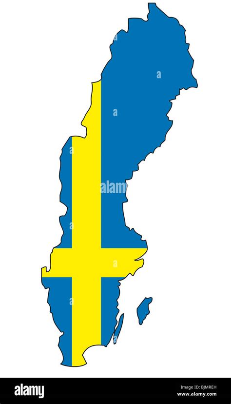 Sweden, flag, outline Stock Photo - Alamy