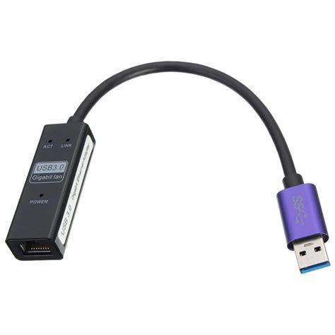 10/100/1000Mbps USB 3.0 Gigabit Ethernet RJ45 External Network Card LAN ...