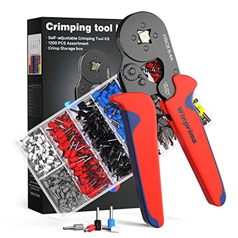 Wieprima Wire Crimper Tool Kit Ferrules Wire Crimping Tool Kit Crimper Tool 0.25-10 mm² Crimper ...