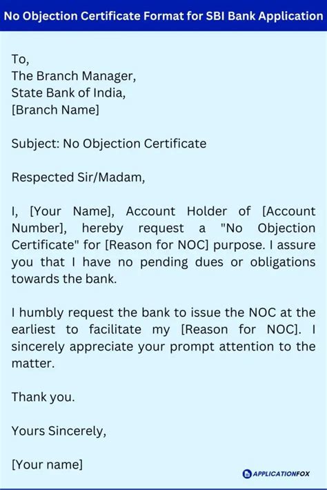 Application For No Objection Letter – NBKomputer