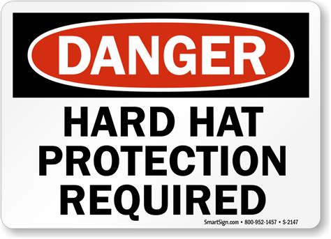 Hard Hat Signs | Wear hard hat signs | Hard Hat required Signs