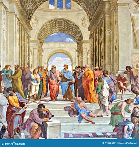 The School of Athens by Raphael in Apostolic Palace in Vatican City ...