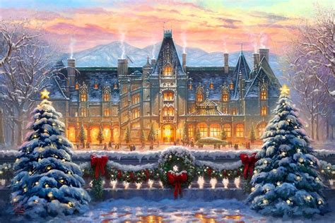 Paysages de Noël - L'autre côté du miroir | Thomas kinkade paintings, Thomas kinkade christmas ...