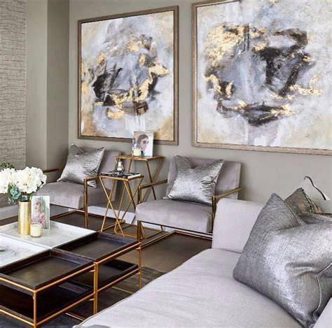 Grey Silver And Gold Living Room - ColemanPetrosky