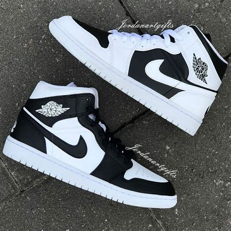 Yin yang black white custom jordan 1 custom shoes custom sneakers – Artofit