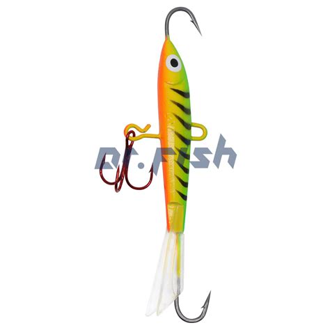 Ice Fishing Jigs Lure Minnow Bait Jigging 5/8oz Treble Hooks Winter ...