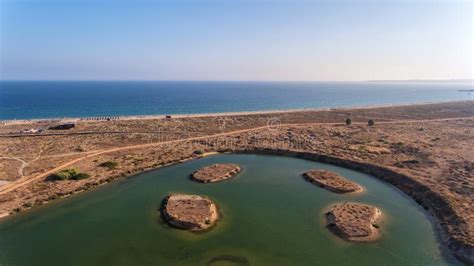 Aerial View of the Village of Alvor, in the Summer, in Southern ...