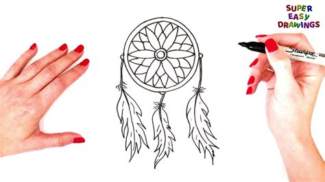 How To Draw A Dream Catcher Step By Step | Dream Catcher Drawing EASY ...