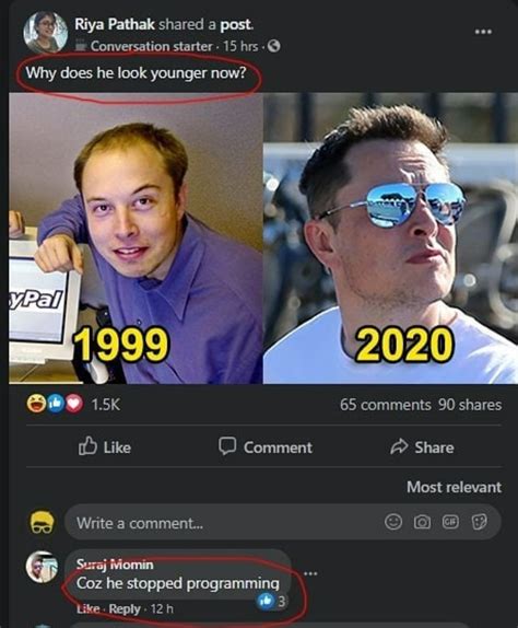 Elon Musk getting younger. EXPLAINED : r/uselessredcircle