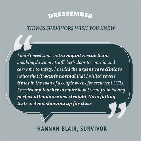 Things Survivors Wish You Knew: Hannah's Story