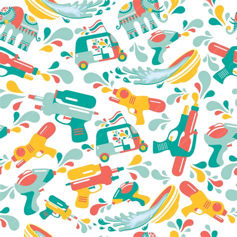 Premium Vector | Songkran pattern