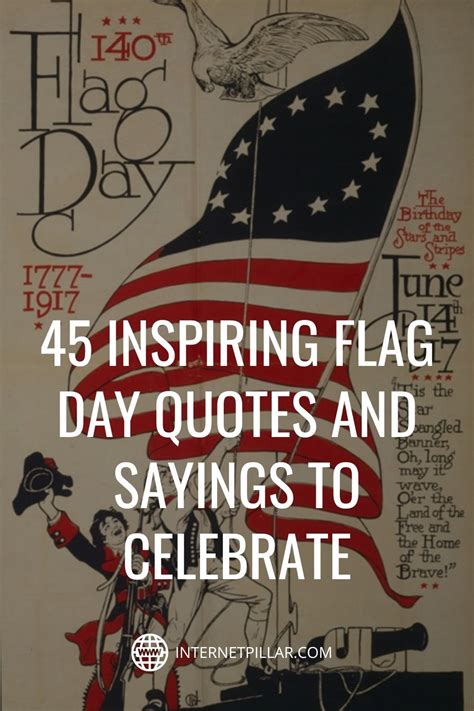 an american flag with the words, 45 inspiring flag day quotes and ...