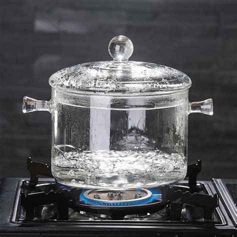 26.6US $ |Transparent Glass Soup Heat Resistant Porridge Pot Microwave Fire Heating Glass Bowl ...