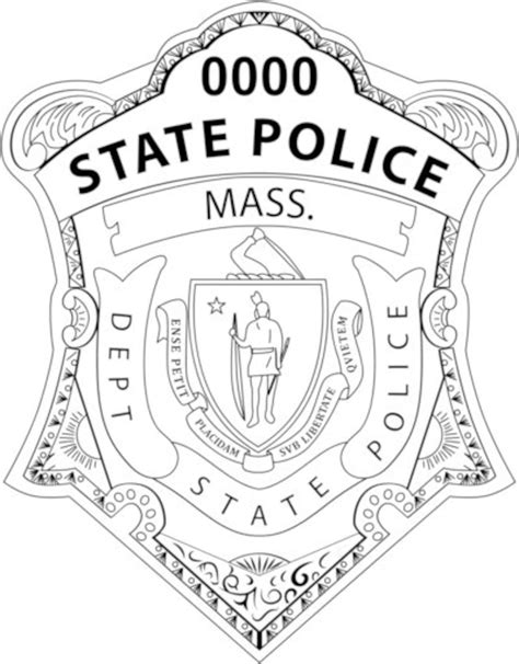 Massachusetts State Police Badge Vector DXF, AI and SVG File Digital ...