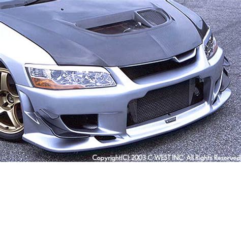 C-West N1 Front Bumper (PFRP) for Mitsubishi Evo 8 / Evo 9 (CT9A) 2003-2007 | Miami FL Japan ...