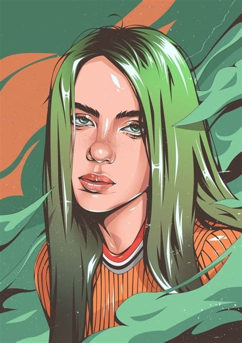 billie eilish by nekhros in 2020 | Billie eilish, Digital portrait ...