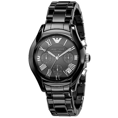 Buy Emporio Armani Ceramic Black Unisex Chronograph Watch AR1401 UK