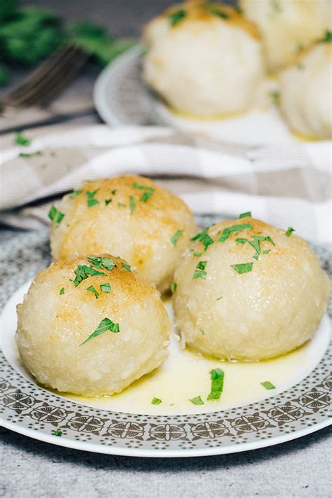 German Potato Dumplings | Balls (Kartoffelkloesse) - Cooking The Globe German Potatoes, Potato ...