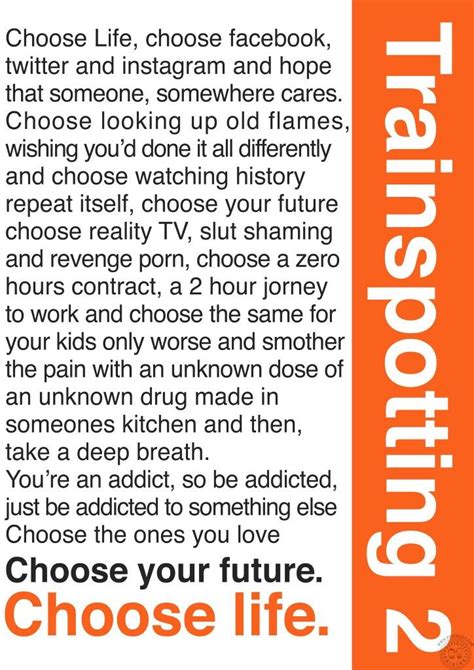 The new Choose Life monologue from #Trainspotting2 is pretty epic ...