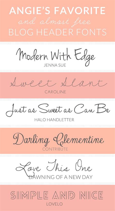 Here are My Favorite and Free Fonts For Blog Headers | Blog header, Lettering fonts, Typography ...