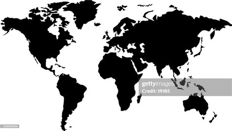 Black World Map High-Res Vector Graphic - Getty Images