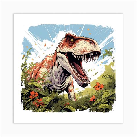 Jurassic Park T-Rex Art Print by Ola78 - Fy